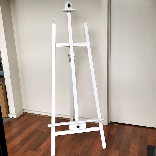 EASEL, Timber Painted White 1.5m High